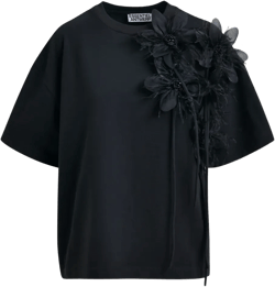 flower-embellishment T-shirt