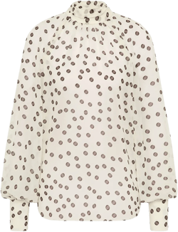 Candice polka-dot high-neck blouse