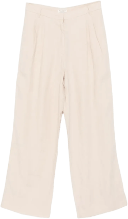 pleated linen trousers