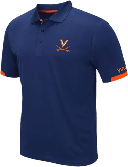 Men's Navy Virginia Cavaliers Logo Santry Polo Shirt