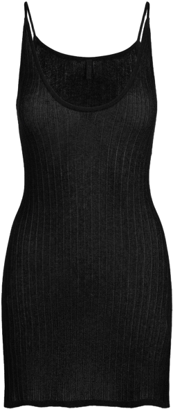 SHEER KNIT PLUNGE MINI DRESS