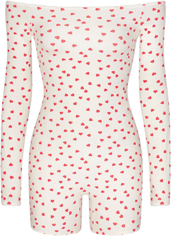 FITS EVERYBODY PICOT OFF THE SHOULDER ONESIE