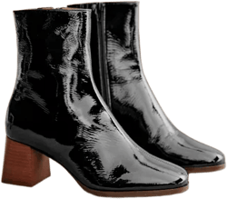 Axelle Ankle Boots - Patent Black - 10