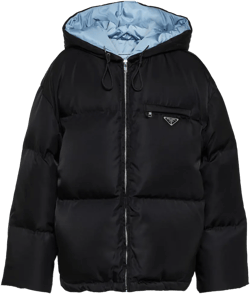 Prada Women's Black Re-Nylon Gabardine Down Jacket