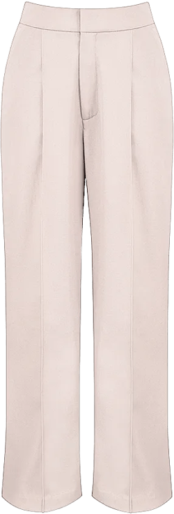 beige loose fit trousers