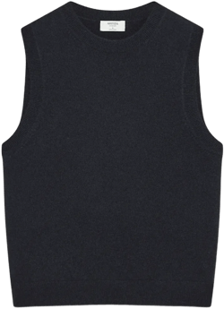 BARE CASHMERE CREW SWEATER VEST