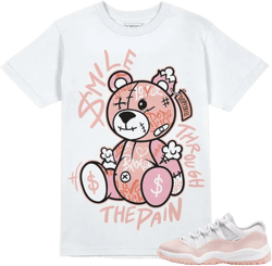 Streetwear Graphic Tee, Legend Pink 11s Unisex Graphic Tshirt, DopeSkill Shirt To Match Sneaker, Hip Hop Shirt Smile Through The Pain