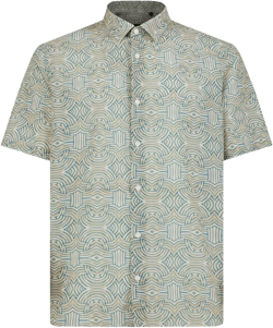 geometric-print short-sleeve shirt
