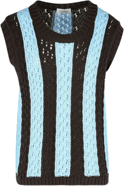 striped knitted vest