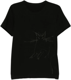 animal-print cotton T-shirt