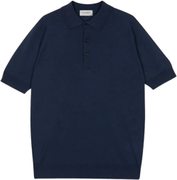 short-sleeved merino-wool polo shirt