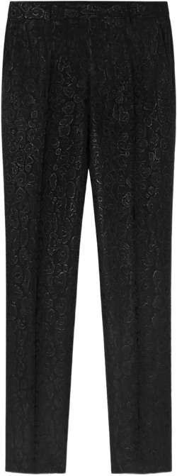 leopard-pattern trousers