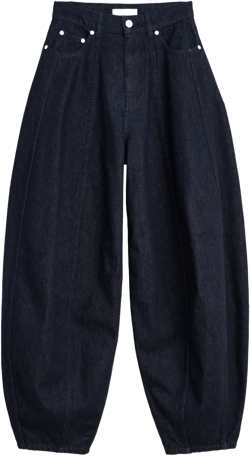panelled balloon-shaped jeans