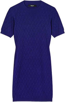 short-sleeve V-pattern mini dress