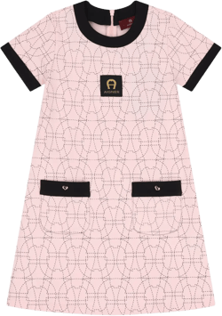 logo-pattern short-sleeves casual dress