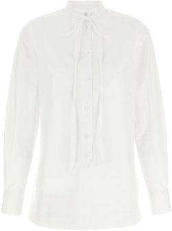 Gucci Women's White Double G Embroidery Shirt