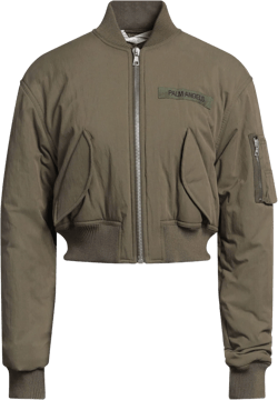 Palm Angels Women's Green Military Jacket Cotton, Polyamide