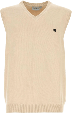 Carhartt Men's Natural Sand Cotton Madison Vest Sweater