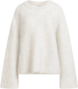 Semicouture Women's White Sweater Mohair Wool, Polyamide, Virgin Wool