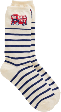 Talbots Women's White Double Decker Trouser Socks