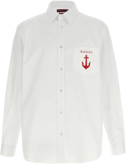 Gucci Men's White Poplin Shirt