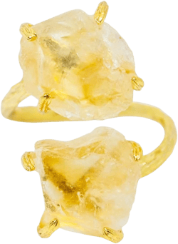 Jiaying Wang Wjy Studio London Women's Yellow Elemental Birth Natural Citrine Adjustable Ring