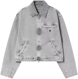 Carhartt Women's Gray Emery Bleached Denim Jacket