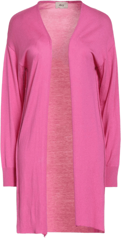 Akep Women's Pink Fuchsia Cardigan Viscose, Merino Wool, Polyamide