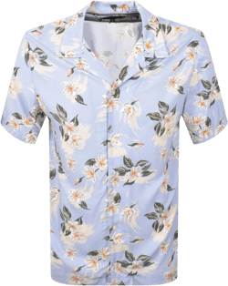 Tommy Hilfiger Men's Blue Lightweight Floral Shirt Sweet