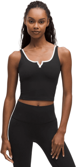 lululemon Women's Black Align Notched-Neck Tank Top