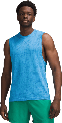lululemon Men's Blue Metal Vent Tech Sleeveless Shirt
