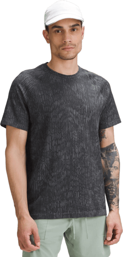 lululemon Men's Gray Metal Vent Tech Short-Sleeve Shirt