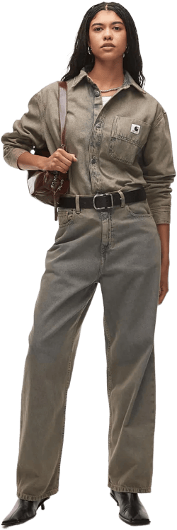 Carhartt Women's Gray Georgia Shirt Jacket Co-ord