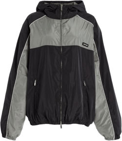 Miu Miu Women's Black Logo Oversized Track Jacket