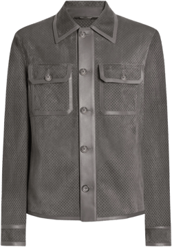 Dolce &amp; Gabbana Men's Gray Lamb-Suede Jacket