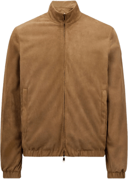 Moncler Men's Brown Turbat Reversible Suede Jacket