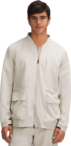 lululemon Men's Gray Wovenair Cargo-Pocket Jacket