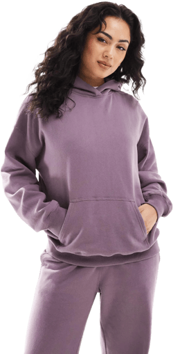 Hollister Women's Purple Logo Hoodie Co-ord