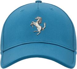Ferrari Women's Blue Baseball Cap With Metal Prancing Horse