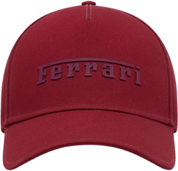 Ferrari Women's Red Cotton Cap With Logo