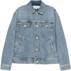 Loewe Men's Blue Denim Hooded Jacket