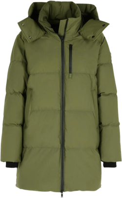 Moose Knuckles Women's Green 'Chelia 3Q' Nylon Blend Parka
