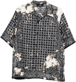 Amiri Men's Black Silk Bandana-Print Shirt