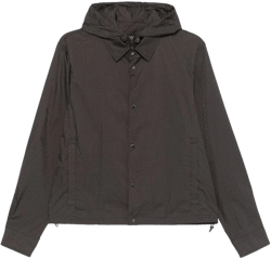 Emporio Armani Women's Black Nylon Hooded Jacket