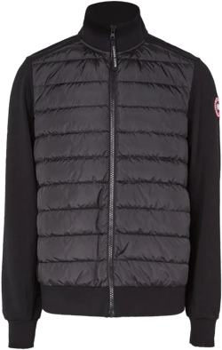Canada Goose Men's Black Huron Hybridge Jacket With Full Zipper
