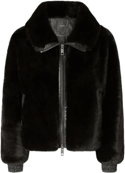 Pinko Women's Black Faux Fur &amp; Shearling Jackets