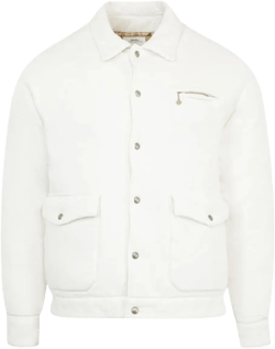 Visvim Men's White Cotton Goose-Down Jacket