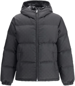 Gucci Men's Black Monogram Quilted Puffer Jacket