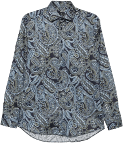 Etro Men's Blue Paisley-Print Shirt
