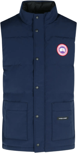 Canada Goose Men's Blue 'Freestyle' Cotton Blend Vest